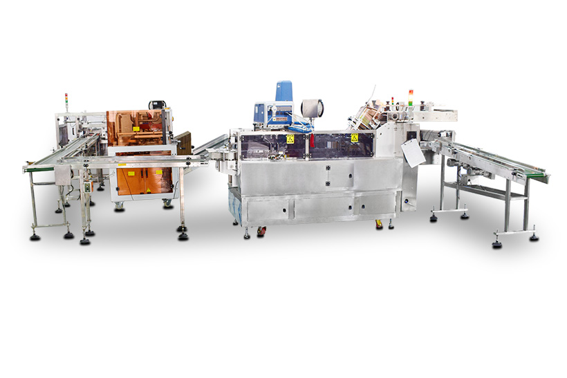 box packing machine and case sealing production line for Milk powder in bags