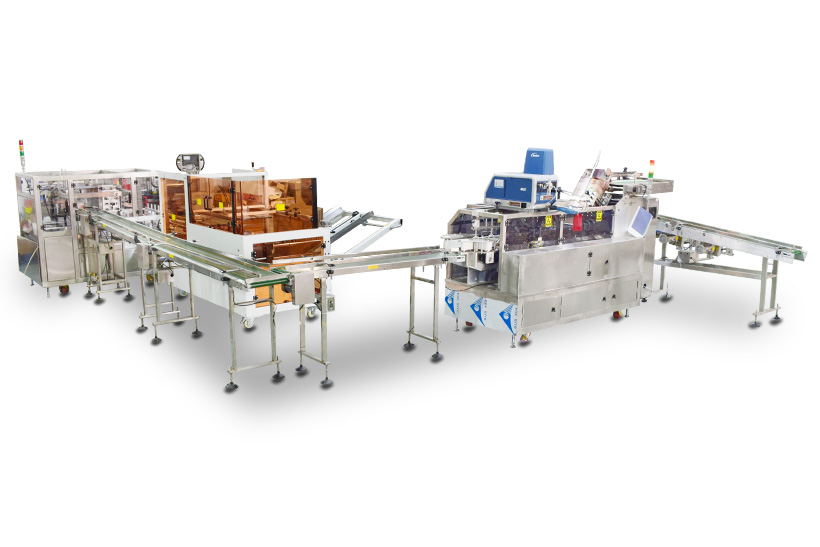 box packing machine and case sealing production line for Mil