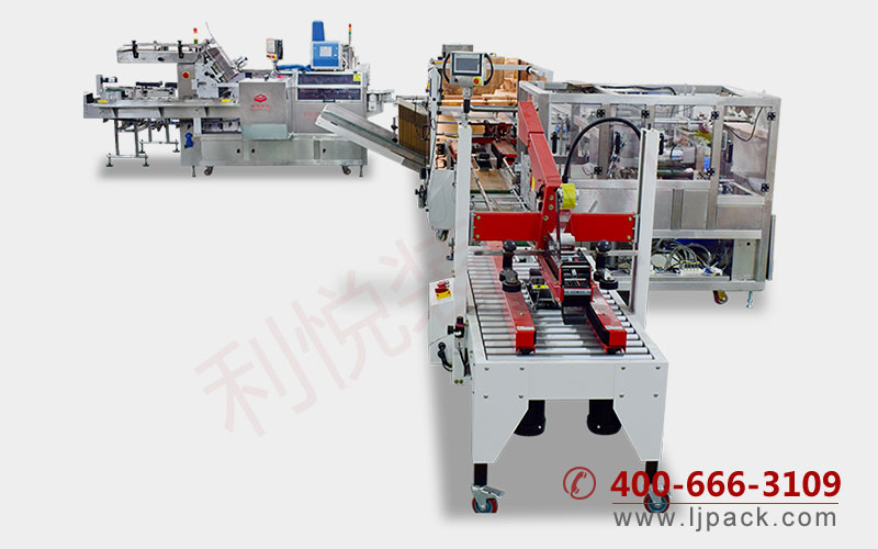 LY550F AUTOMATIC CARTONING AND CASE SEALING PRODUCTION LINE